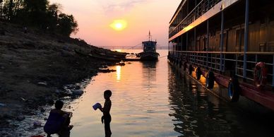 Brahmaputra River Cruise sunset